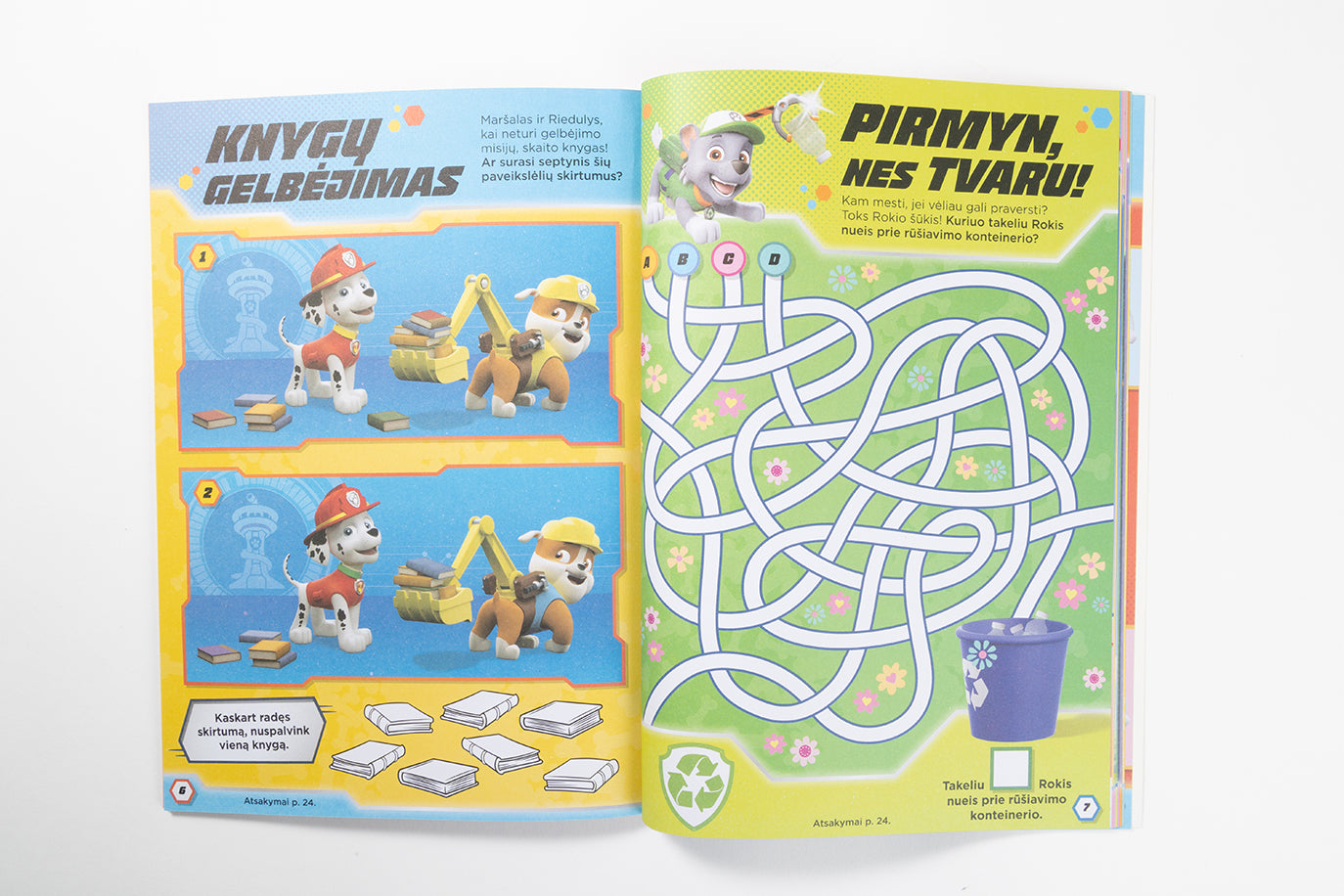 Šunyčiai patruliai. Į nuotykius! Lipdukų ir užduočių knyga