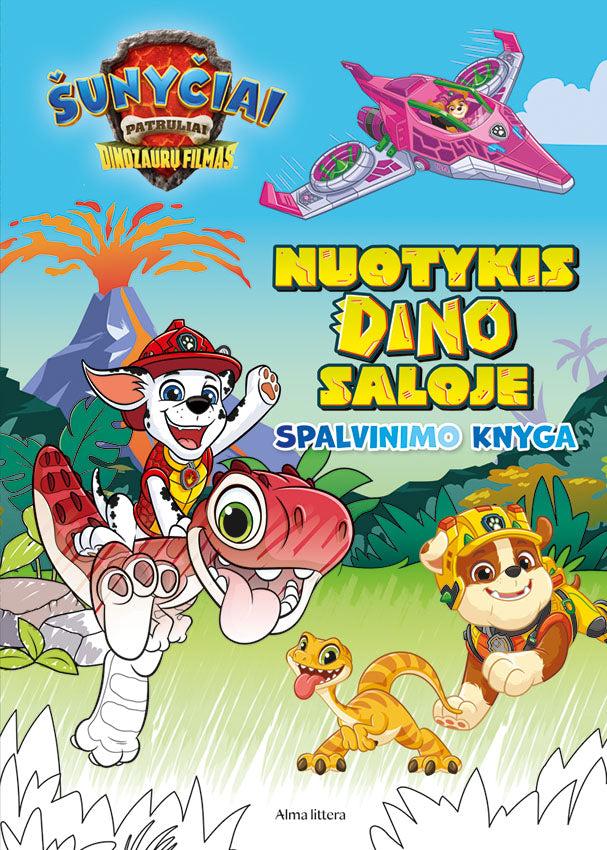 Šunyčiai patruliai. Nuotykis Dino saloje. Spalvinimo knyga
