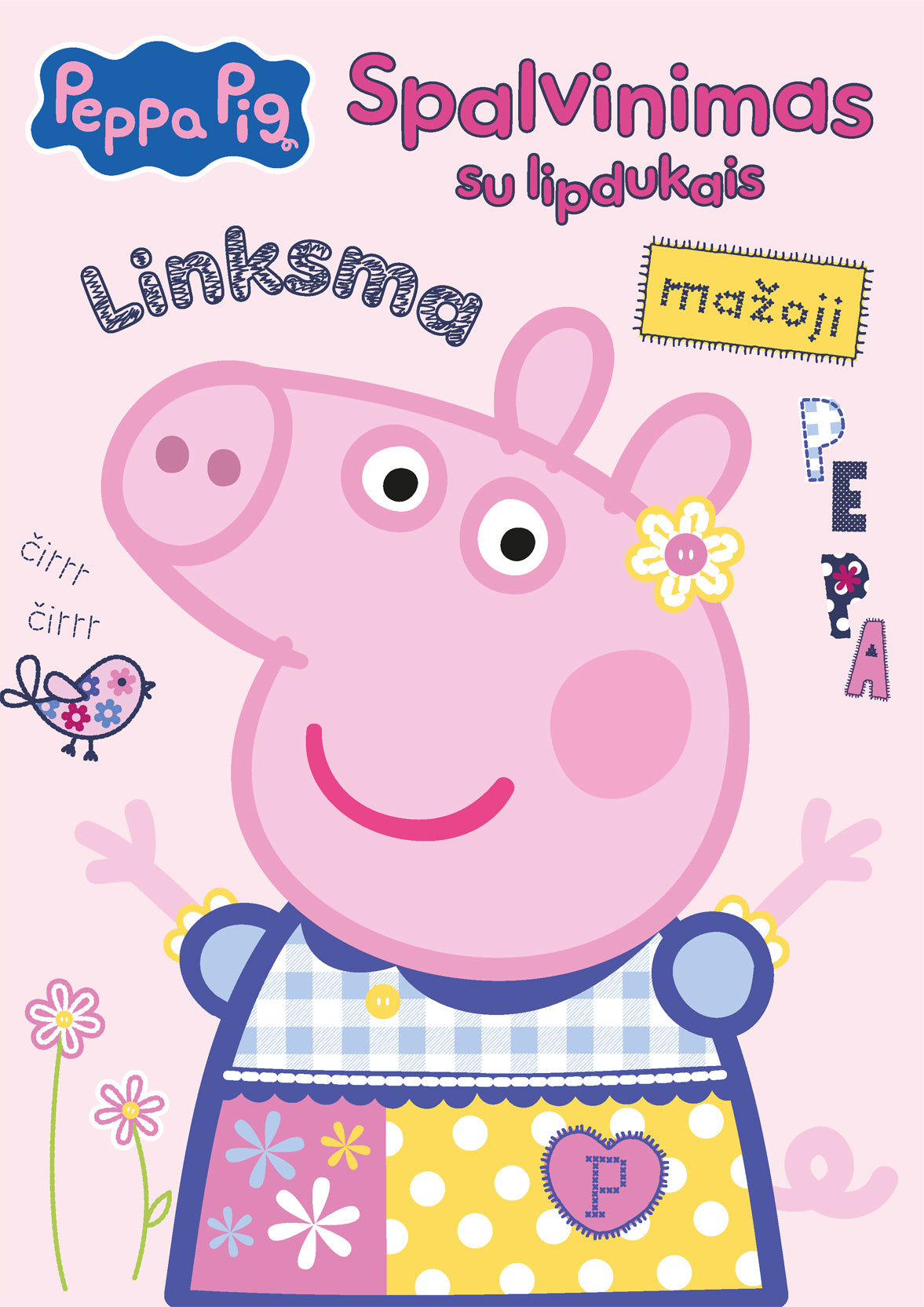 Kiaulytė Pepa. Spalvinimas su lipdukais