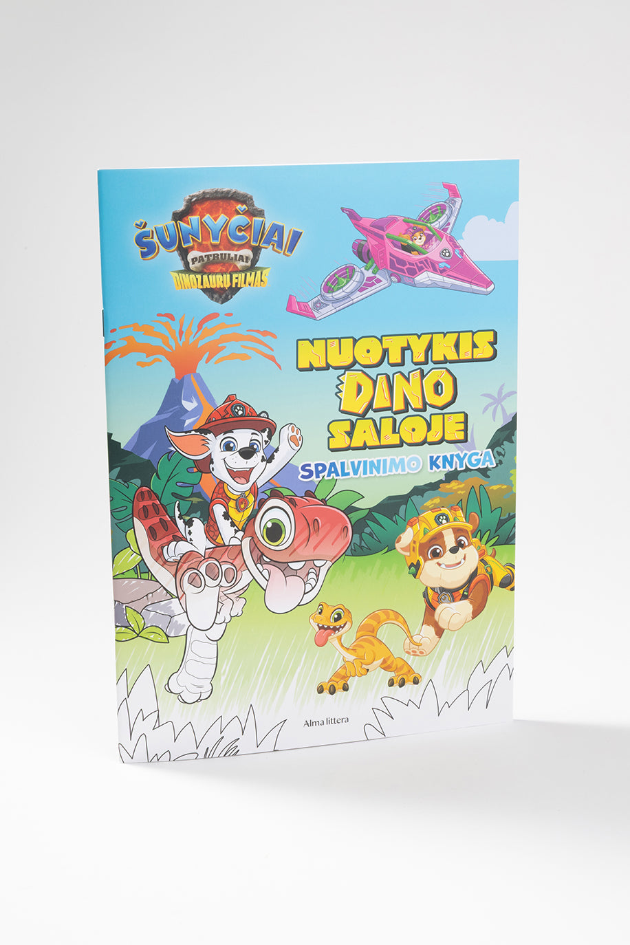 Šunyčiai patruliai. Nuotykis Dino saloje. Spalvinimo knyga
