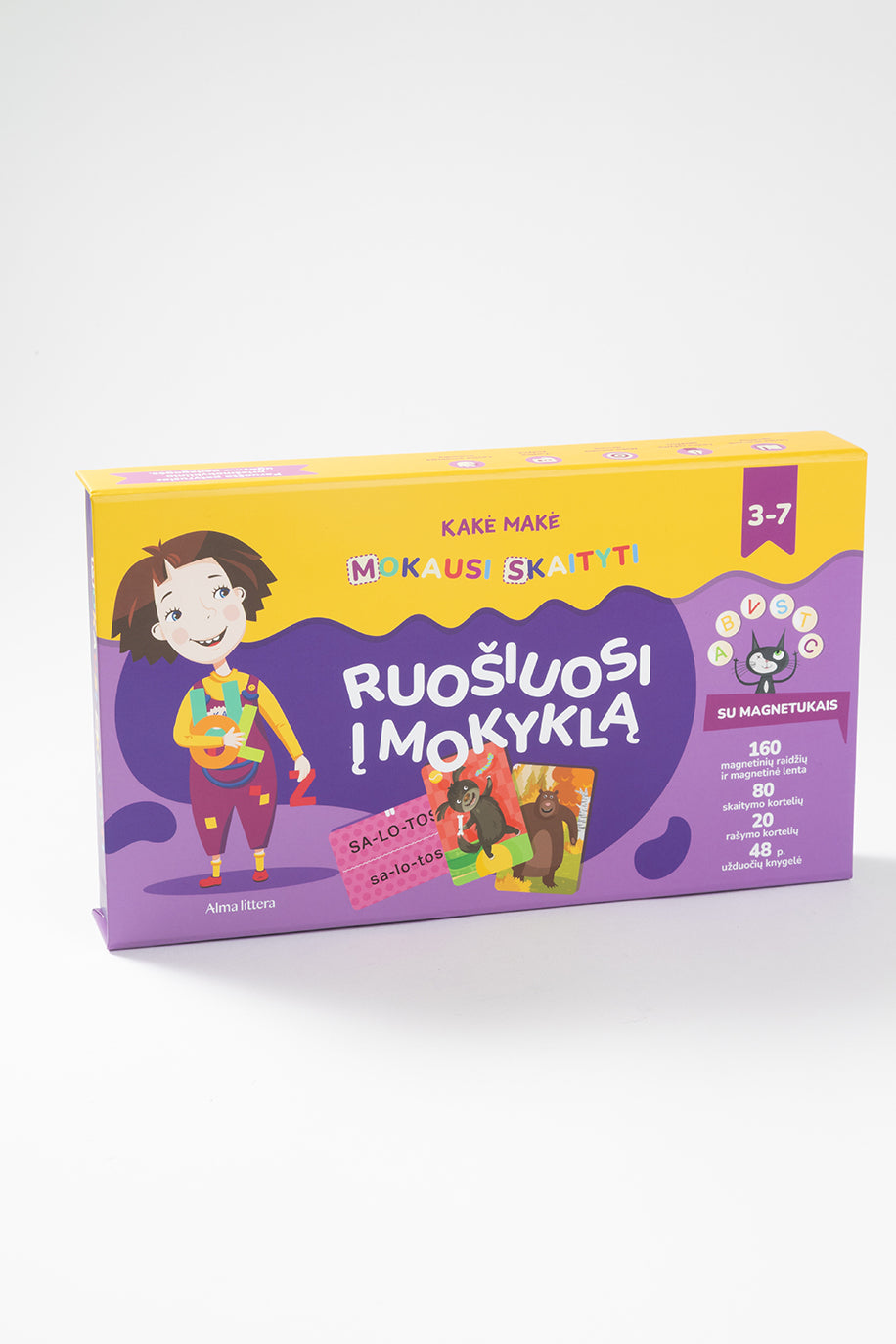 Kakė Makė. Mokausi skaityti. Ruošiuosi į mokyklą! Su magnetukais