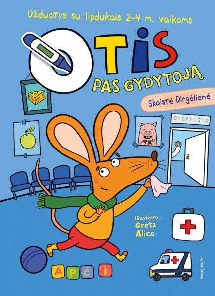 Otis pas gydytoją. Užduotys su lipdukais 2-4 m. vaikams