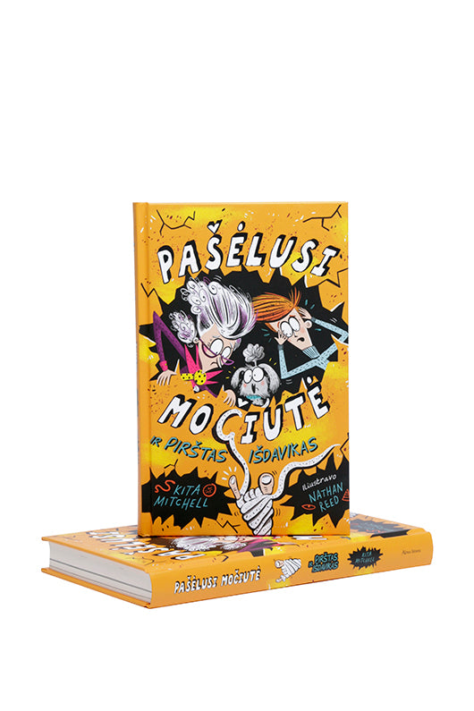 Pašėlusi močiutė ir pirštas išdavikas knyga iš Alma Littera