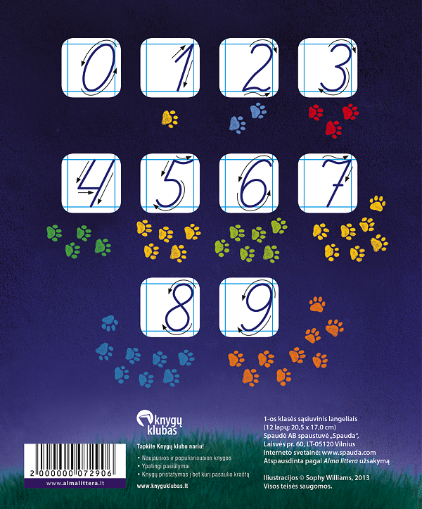 Holly Webb sąsiuvinis TRYS ŠUNIUKAI, 1 kl., langeliais knyga iš Alma Littera